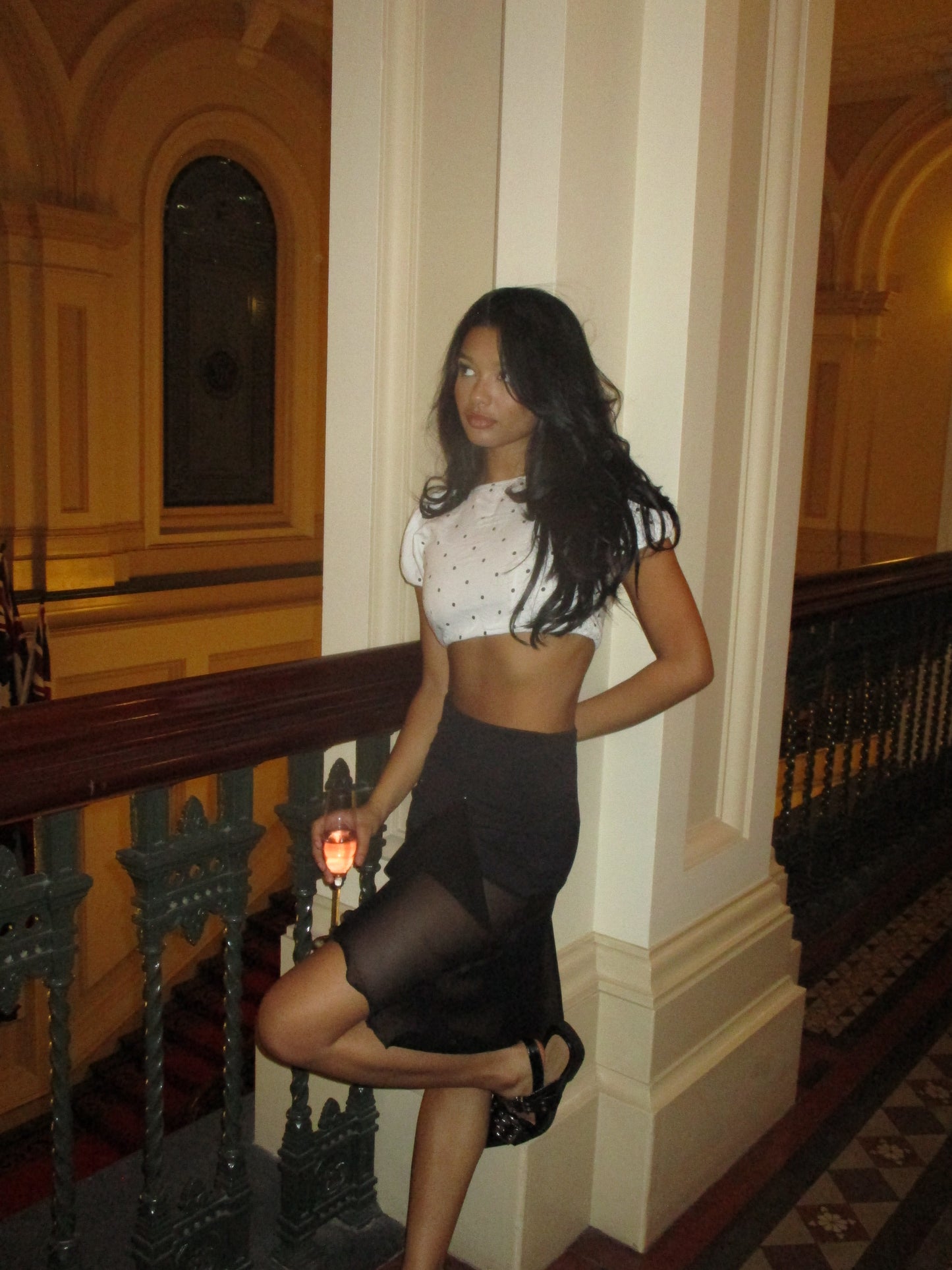 Silk Slip Skirt Black