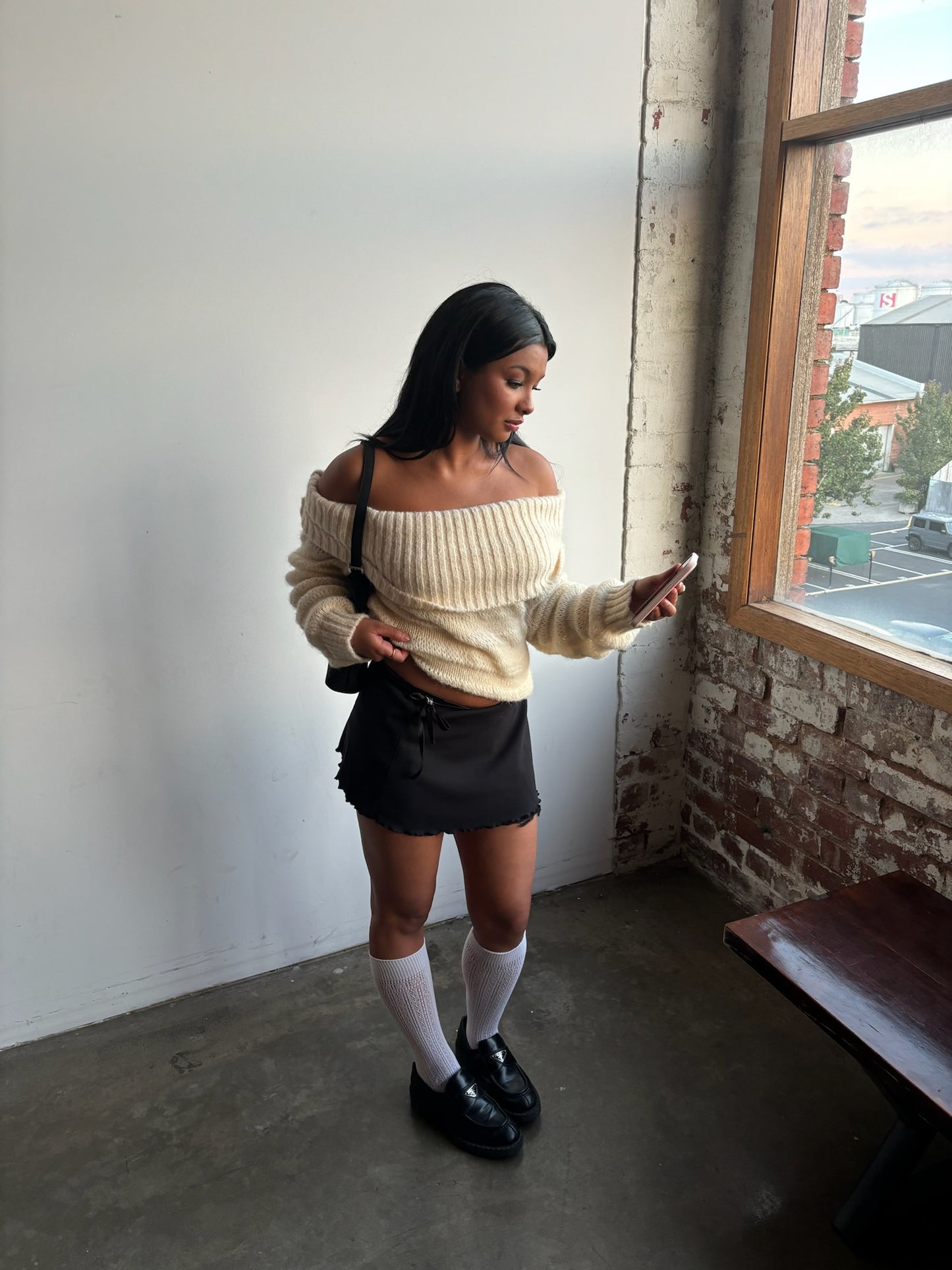 Wrap Skirt Ebony/Lace