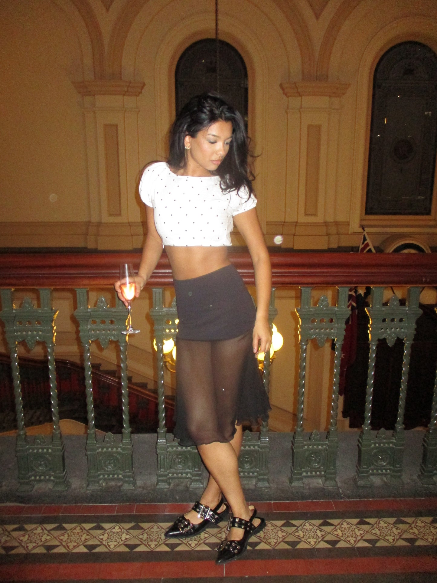 Silk Slip Skirt Black