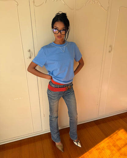BLUE Unisex Script T-Shirt