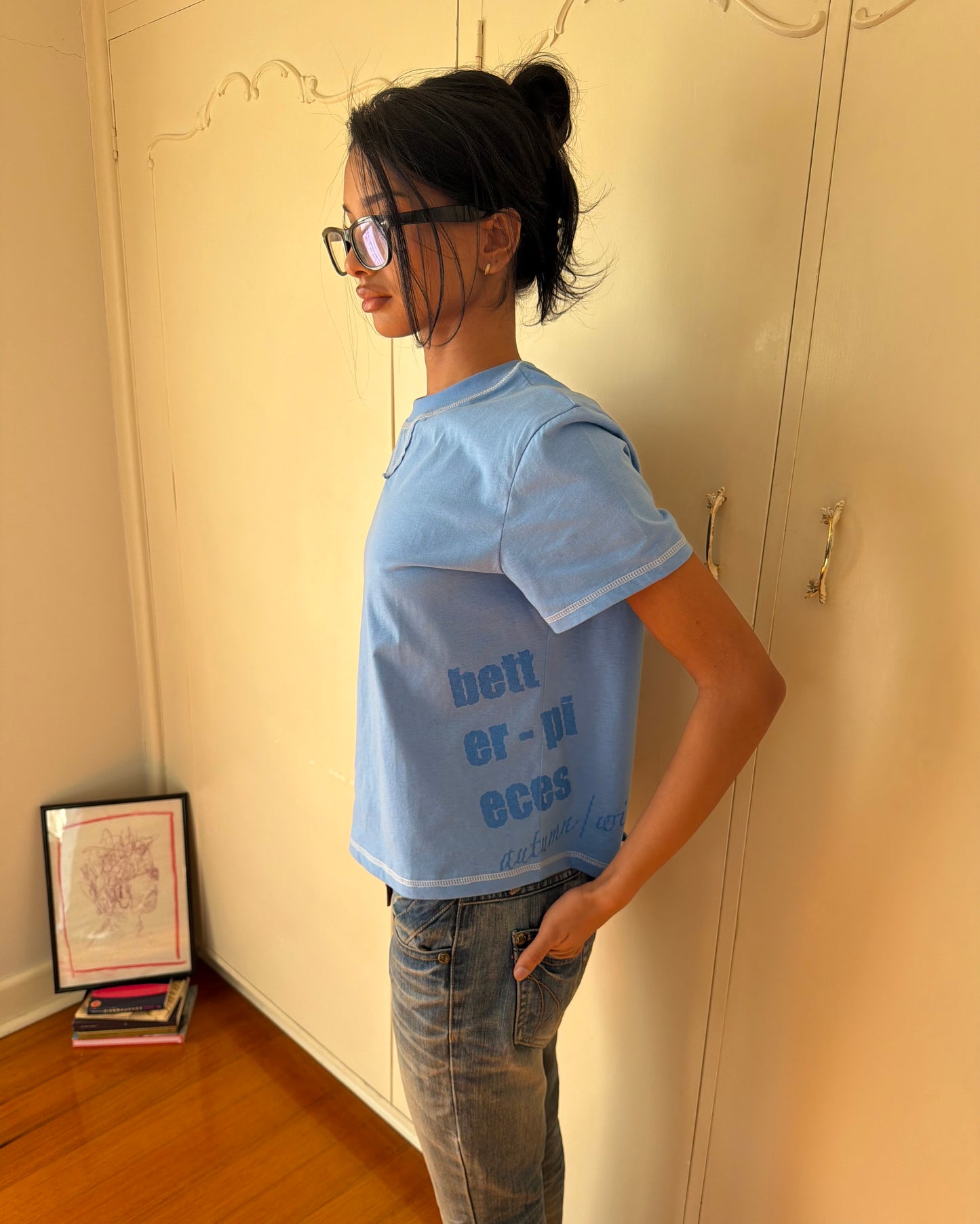 BLUE Unisex Script T-Shirt