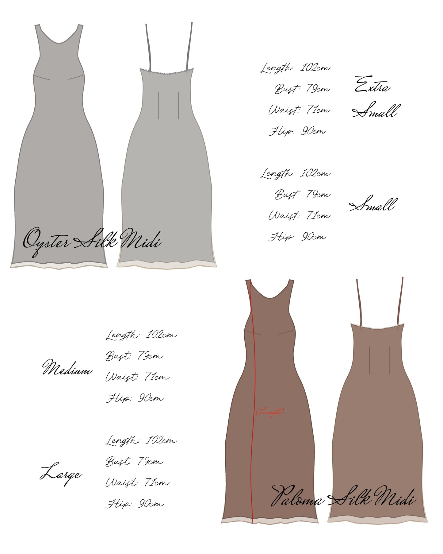 Oyster Silk Midi Dress